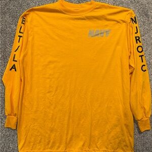 Soffe United States Navy Long Sleeve TShirt Men XL Yellow Made In USA Reflection